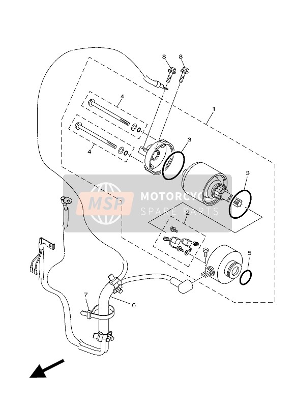 Yamaha MW125 2016 Starting Motor 4 for a 2016 Yamaha MW125